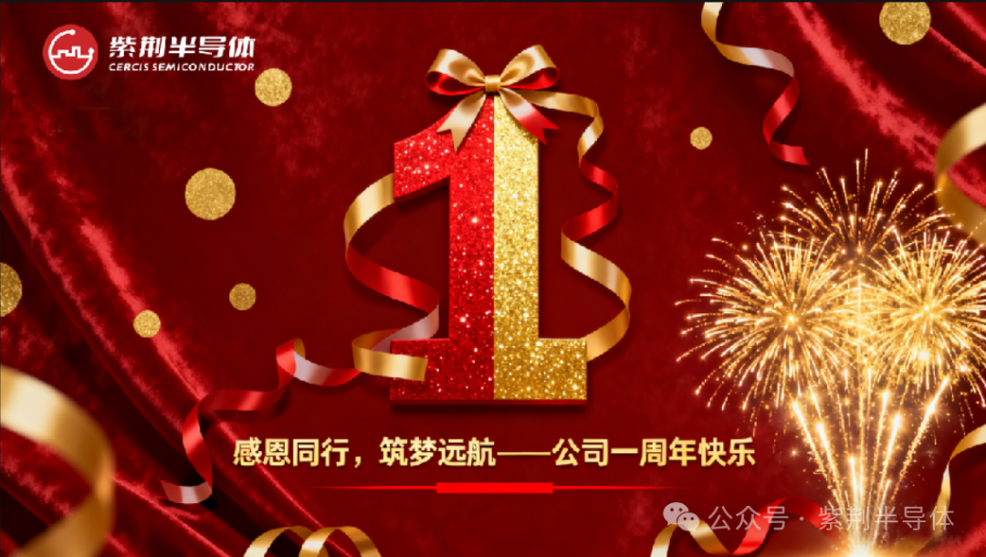 芯载同行，一周年奋进不息；携手共进，创未来蔚然可期。祝贺南京紫荆半导体成立一周年！